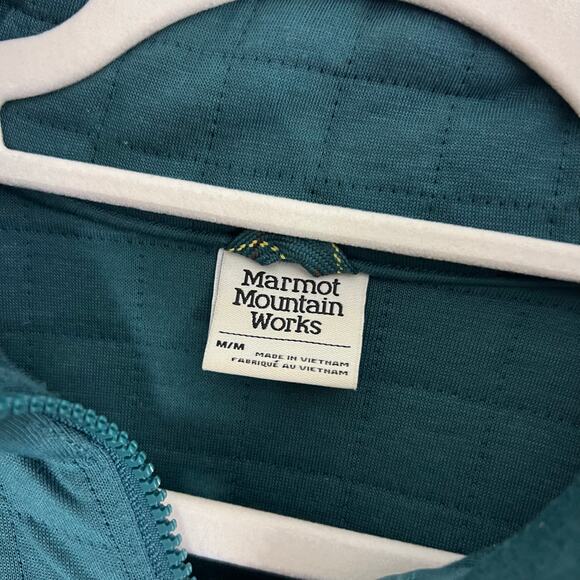 Marmot Men's Teal Half-Zip Crewneck Sweater - Picture 4 of 9